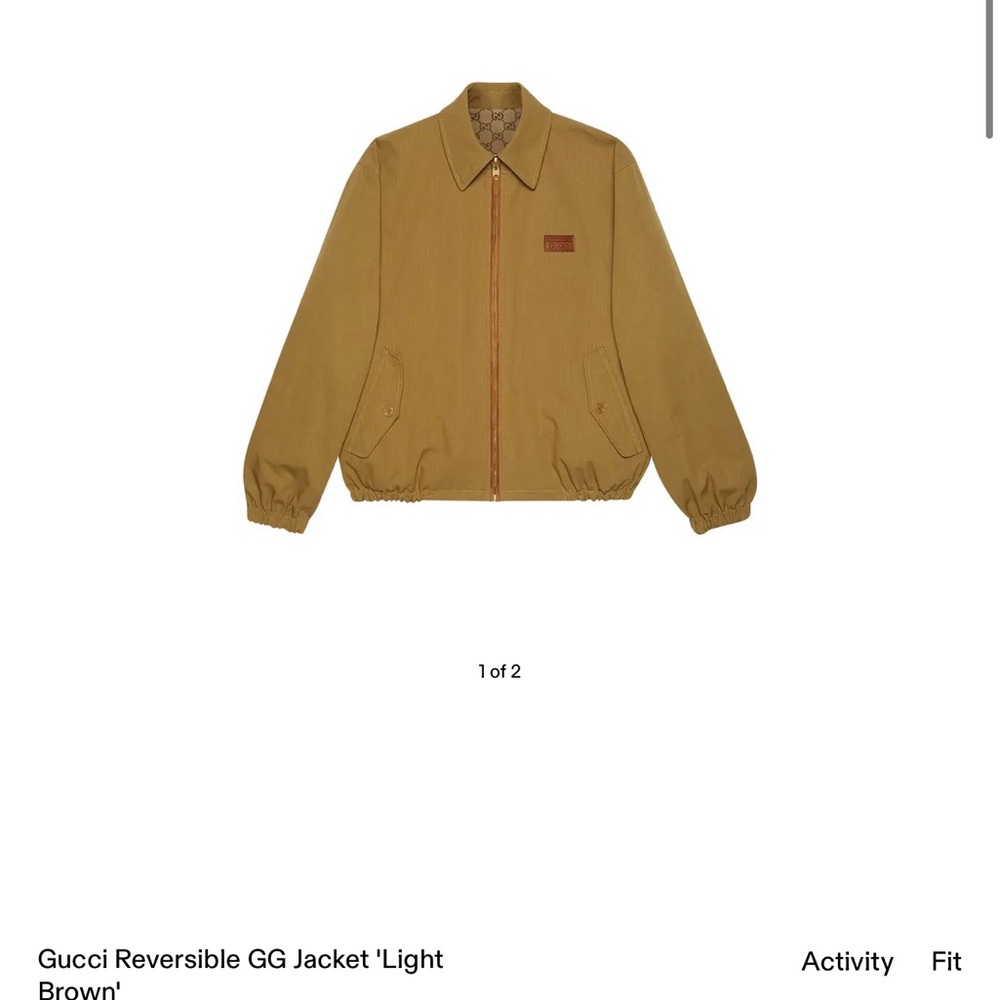 Gucci Tan Reversible GG Jacket with GG canvas Jogging Pants